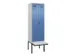 locker met bank,voor scheiding van kleding,HxBxD 2120x600x815mm,2vak