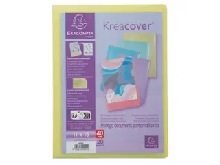 Showalbum 20 tassen 11x15cm in polypropyleen Kreacover Pastel Assorti - 14
