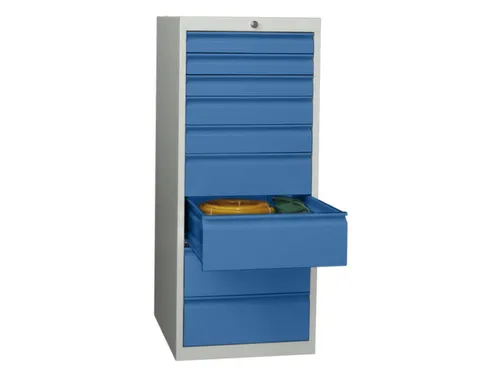 ladekast HxBxD 1200x500x600mm 9laden slot RAL7035 front RAL5012