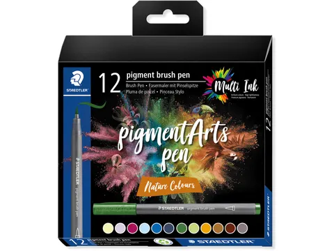 Pigment Arts brush pen etui 12 st Nature Col