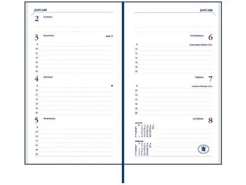Agenda 2027 Ryam Memoplan 7 Mundior 7dagen/2pagina's zwart