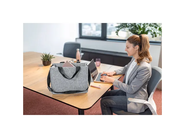 Bureau Tas Hybride werken Classic M lichtgrijs M 360x280x150mm