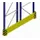 aanrijdbescherming voor stelling,enkele plank,HxL 400x1100mm,staal