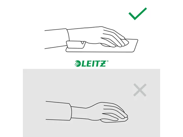 Tapis de souris Leitz Ergo avec repose-poignet réglable gris clair
