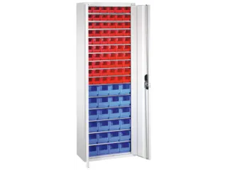 Stellingkast Staalplaat 1980x700x300mm 15 Legborden 84 Magazijnbakken - 1