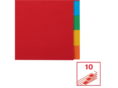 Tabbladen Esselte A4 11-gaats Karton 10-delig Blanco Tabs Kleur