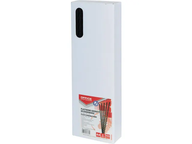 Bindruggen plastic A4 100 stuks 6mm (25 vellen) zwart