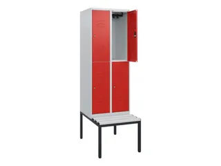 Dubbeldekse dekenkist,HxBxD 1950x600x815mm,2x2vak.,vak B 300mm - 2