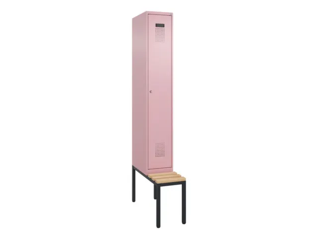 locker met bank,voor scheiding van kleding,HxBxD 2120x300x815mm,1vak