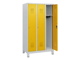 schoollocker,HxBxD 1630x900x500mm,3vak,vak B 300mm,cil.-slot,voeten - 1