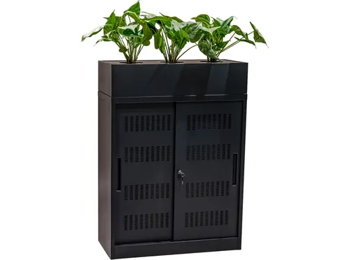 Euroseats Schuifdeurkast 105x90x40cm Zwart