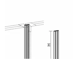 lineaire verbinding,v. kantoor-scheidingswand,H 1600mm
