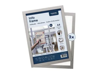 Infokader Europel zelfklevend A4 zilver - 7