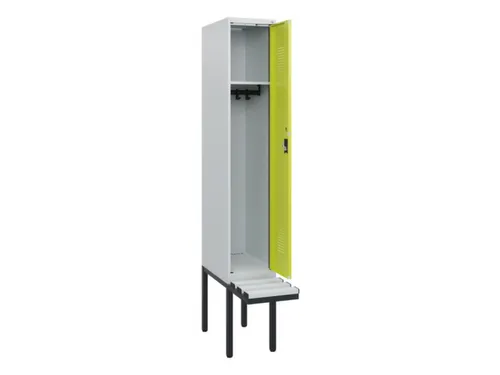locker met bank,HxBxD 1950x300x815mm,1vak,vak B 300mm,cilinderslot