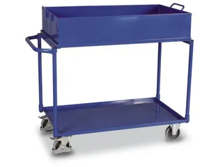 Tafelwagen 250kg 1000x600mm 2 Etages Opvangbak 120l Staalplaat - 2