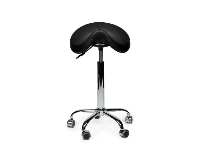 Zadelkruk Office Premium standaard zonder voetring harde wielen zw