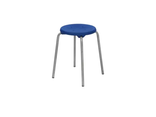 Stapelkruk Rvs Zit H 580Mm Blauw PU