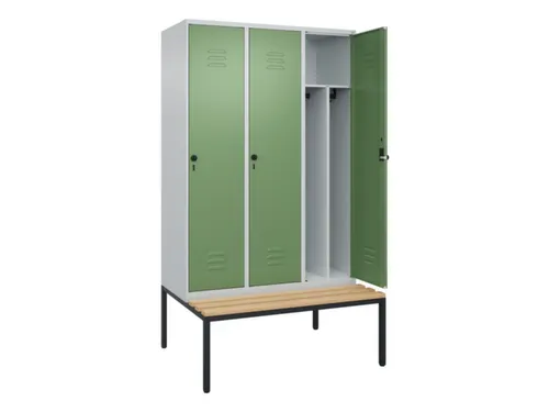 locker voor scheiding van kleding,HxBxD 2120x1200x815mm,3vak