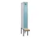 armoire vestiaire avec banc noir et blanc,HxlxP 2120x300x815mm