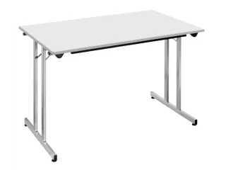 Klaptafel Vrijstaand 120x80 Cm Onderstel Aluminium Blad Lichtgrijs - 3