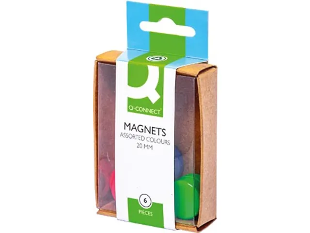 Magneten 20mm Geassorteerde Kleuren 6 Stuks