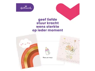 Wenskaart Hallmark Business Box geboorte dochter navulset à 6 stuks - 1