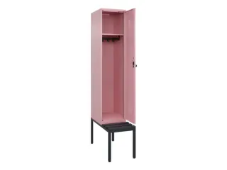 locker met bank,HxBxD 2120x400x815mm,1vak,vak B 400mm,draaigrendel - 1