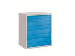 ladekast HxBxD 1200x1023x600mm 8laden slot RAL7035 front RAL7016