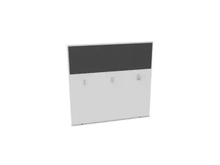 baliepaneel,v. bureau,aanbouw achter,B 1200mm,Bl-wit,BN8010-antraciet - 1