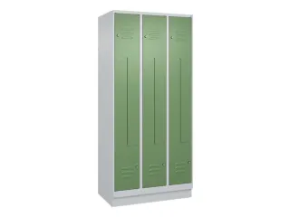 Z-garderobekast,HxBxD 1950x900x500mm,vak B 150/300mm,cil.-slot,sokkel - 1