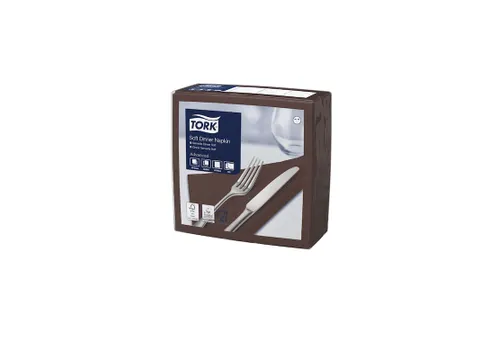 Tork 477774 Soft Dinnerservet Advanced Bruin 39x39cm