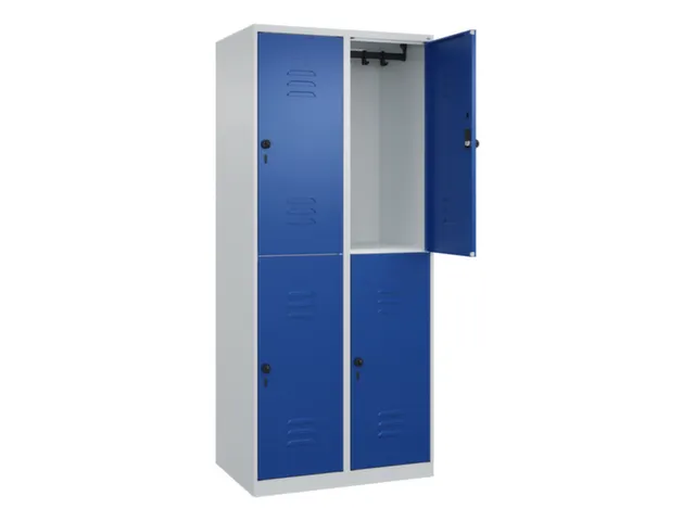 dubbeldekse locker,HxBxD 1850x800x500mm,2x2vak.,vak B 400mm