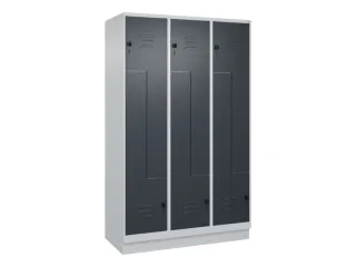Z-garderobekast,HxBxD 1950x1200x500mm,vak B 200/400mm,draaigrendel - 1