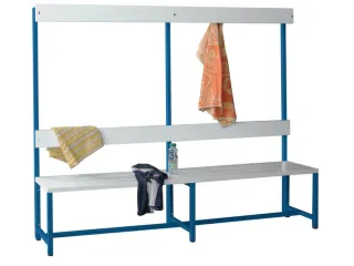 omkleedbank,HxLxD 1600x2000x400mm,onderstel RAL5010 - 2