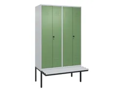 locker voor scheiding van kleding,HxBxD 2120x1200x815mm,4vak