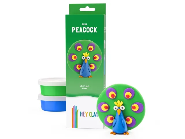 Klei Hey Clay Peacock 3 potjes