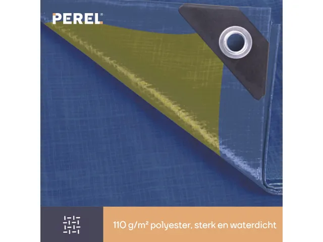 Dekzeil Blauw/Kaki Sterk 12x15 Meter