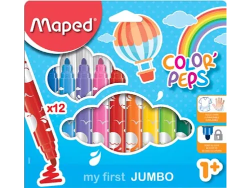 viltstift Color'Peps Jumbo Early Age 12 stuks