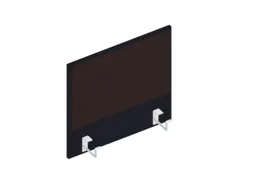 baliepaneel,v. bureau,aanbouw links,B 600mm,CC-zwart,BN2036-bruin