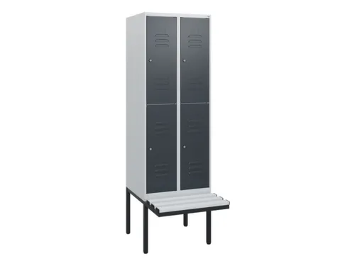 Dubbeldekse dekenkist,HxBxD 1950x600x815mm,2x2vak.,vak B 300mm