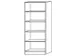 rayonnage de bureau,HxlxP 2004x800x400mm,4xsol en bois,5haut. classeur