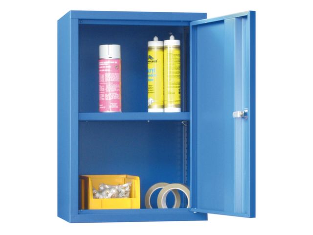 Hangkast 600x400x300mm 1 Verstelbaar Legbord Ral 7035 Front Ral 5010