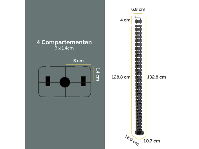 Kabelslang Fellowes zwart