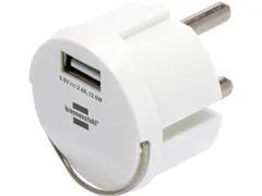 Brennenstuhl Stopcontactadapter USB A 2.4A Wit