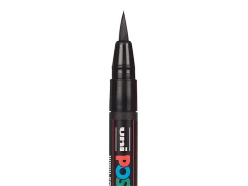 Brushverfstift Posca PCF350 Penseelpunt 1-10mm Zwart