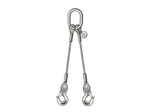 Kabelstrop 2strengen 1.4t 0-45° Kabel Ø 10mm Met Sika-haak