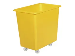 Verrijdbare Rechthoekige Bak 135 Liter Hxbxd 670x660x432mm Pe Geel