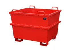 Universele Stortgoedbak Rood Heftruck Kraantraverse 955x1040x1200mm