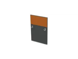 baliepaneel bureau aanbouw rechts MS-donkergrijs BN3005-geel 800mm