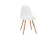 Chaise Visiteur 4 Pieds Hêtre Coque assise Plastique Blanc